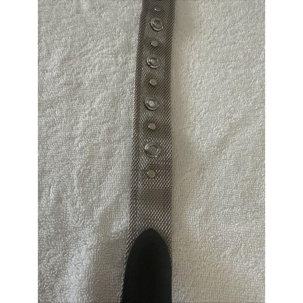 Women's Silver Metal Mesh Belt Unbranded Length 36" 1" 1/4 Wide - Picture 7 of 9